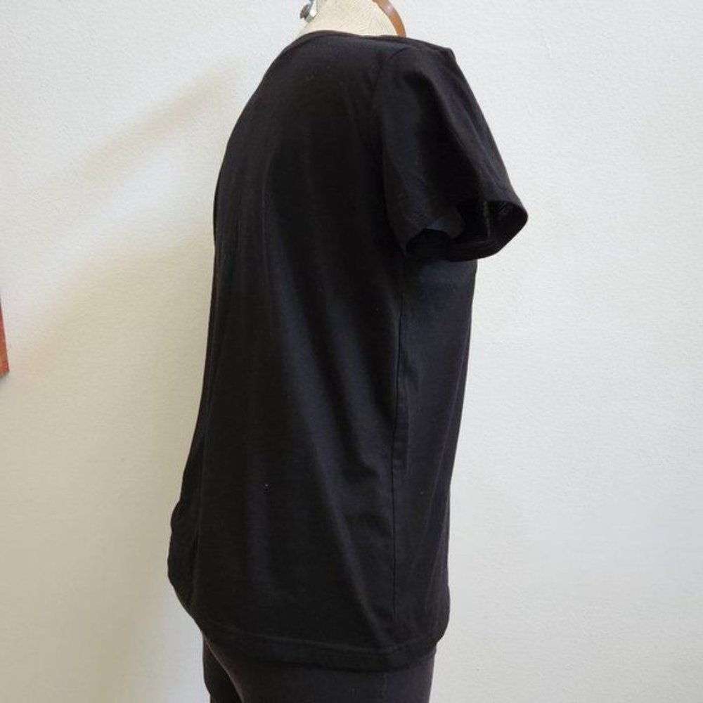 SHEIN My social Battery & Letter Graphic Tee Crewneck short Sleeve - Picture 6 of 9
